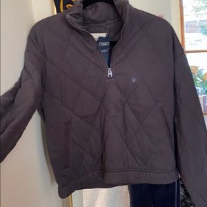 Gray Quilted Pullover